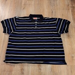 Eddie Domani Striped Polo Shirt Men's Size 4X